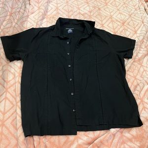 Men's Vanheusen Short Sleeve Dress Shirt . Black size XL